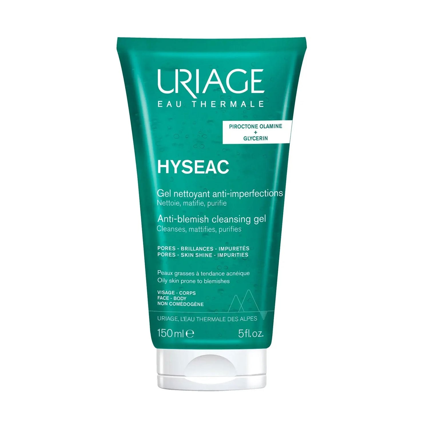 Очищувальний гель для обличчя Uriage Hyseac Cleansing Gel для м'якого очищення жирної, комбінованої та проблемної шкіри, 150 мл